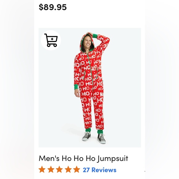 NEW🎅🏼 Adult Unisex Tipsy Elves Ho Ho Ho Christmas Jumpsuit Holiday Onesie - Picture 11 of 11